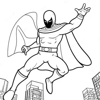 Moon Knight In Action Coloring Page 35484-28060