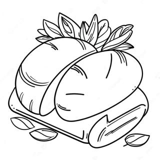 Freshly Baked Bread Coloring Page 35504-28093