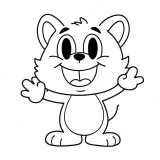 Felix The Cat With A Big Smile Coloring Page 35514-28077