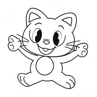 Felix The Cat With A Big Smile Coloring Page 35514-28080