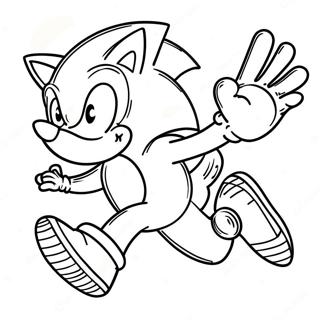 Sonic The Hedgehog Running Fast Coloring Page 35554-28142