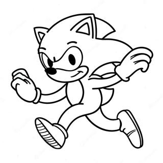 Sonic The Hedgehog Hızla Koşuyor Boyama Sayfası 35554-28143