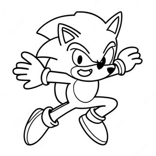 Sonic The Hedgehog Running Fast Coloring Page 35554-28144