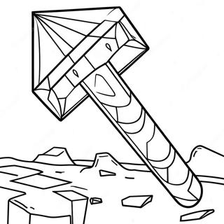 Minecraft Pickaxe Coloring Pages