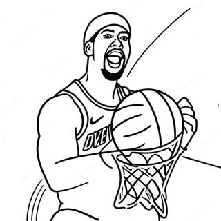 Anthony Davis Dunking Basketball Coloring Page 35584-28138