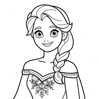 Frozen Disney Princess Coloring Pages