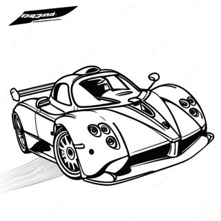 Pagani Zonda In Motion Coloring Page 35614-28170