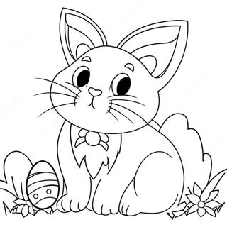 Easter Cat Coloring Page 35653-28202