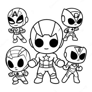 Chibi Marvel Superhelter Fargeleggingsark 35683-28221