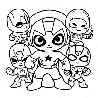 Chibi Marvel Superhelter Fargeleggingsark 35683-28223