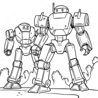 Fierce War Robots Coloring Page 35774-28320