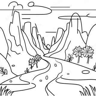 Midjourney Fantasy Landscape Coloring Page 35793-28298