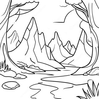 Midjourney Fantasy Landscape Coloring Page 35793-28300