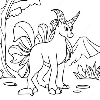 Midjourney Magical Creature Coloring Page 35794-28345