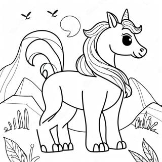 Midjourney Magical Creature Coloring Page 35794-28347