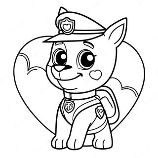 Paw Patrol Valentine Coloring Page 35803-28312