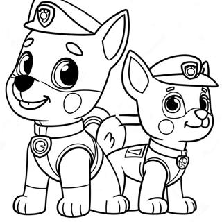 Charming Paw Patrol Characters Coloring Page 35804-28307