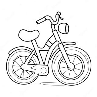 Cute Cartoon Bike Coloring Page 3581-2857