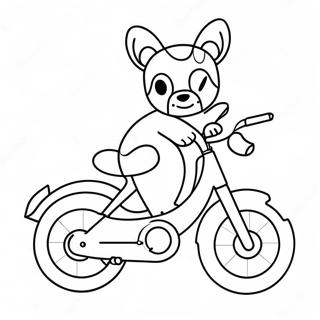 Cute Cartoon Bike Coloring Page 3581-2859