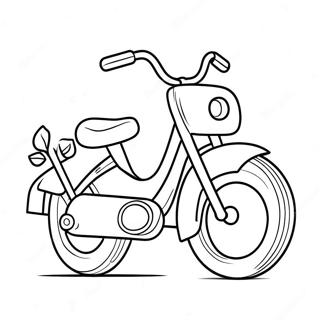 Cute Cartoon Bike Coloring Page 3581-2860