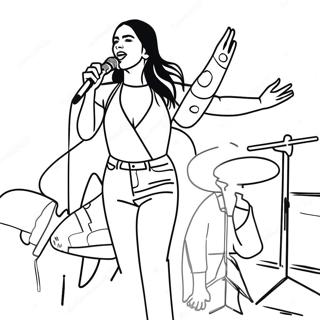 Dua Lipa Performing On Stage Coloring Page 35824-28329