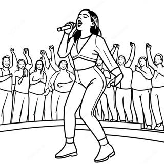 Dua Lipa Performing On Stage Coloring Page 35824-28330