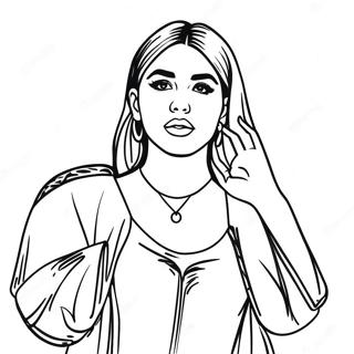 Dua Lipa Performing On Stage Coloring Page 35824-28331