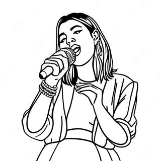 Dua Lipa Performing On Stage Coloring Page 35824-28332