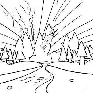 Vibrant Northern Lights Coloring Page 35834-28369