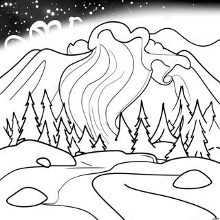 Vibrant Northern Lights Coloring Page 35834-28371