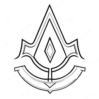 Kleurplaat Van Het Assassin's Creed Logo 35863-28349