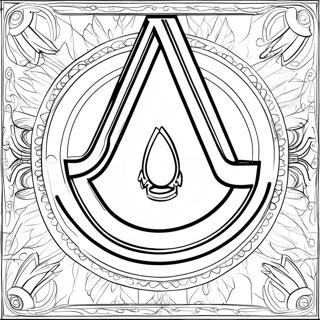 Kleurplaat Van Het Assassin's Creed Logo 35863-28350