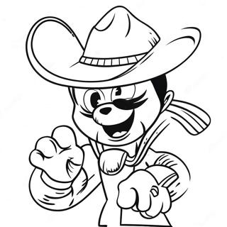 Cheerful Dallas Cowboys Mascot Coloring Page 35904-28399