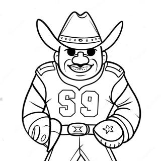 Cheerful Dallas Cowboys Mascot Coloring Page 35904-28400