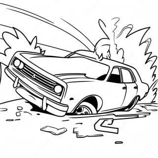 Car Crash Coloring Page 35933-28434