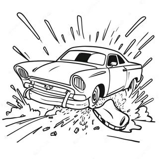 Car Crash Coloring Page 35933-28436