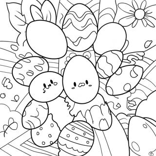 Colorful Easter Eggs Coloring Page 35943-28425