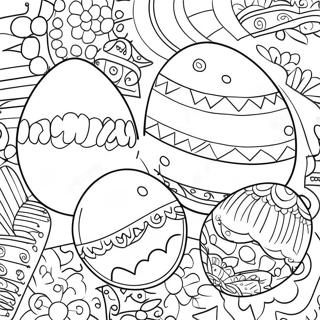 Decorated Easter Eggs Coloring Page 35944-28443