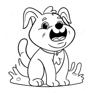 Scary Cartoon Dog Coloring Page 36013-28479