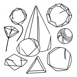 3d Shapes Coloring Page 36043-28505