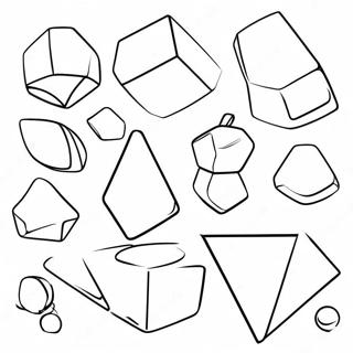 3d Shapes Coloring Page 36043-28506