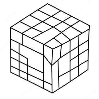 Colorful 3d Cube Coloring Page 36044-28510