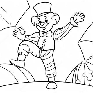 Página Para Colorear De Artista De Circo Chiflado 36054-28518