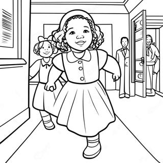 Ruby Bridges Historiske Øyeblikk Fargeleggingsark 36074-28532