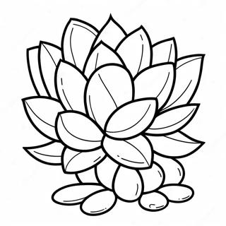 Succulent Plant Coloring Page 3610-2874