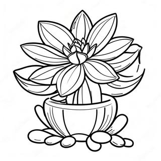 Succulent Plant Coloring Page 3610-2876