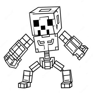 Minecraft Mutant Skeleton Coloring Page 36113-28562