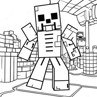 Minecraft Mutant Skeleton Coloring Page 36113-28563