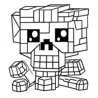 Minecraft Mutant Skeleton Coloring Page 36113-28564