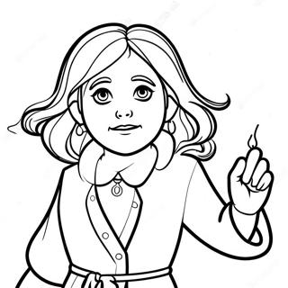 Hermione Casting A Spell Coloring Page 36124-28610